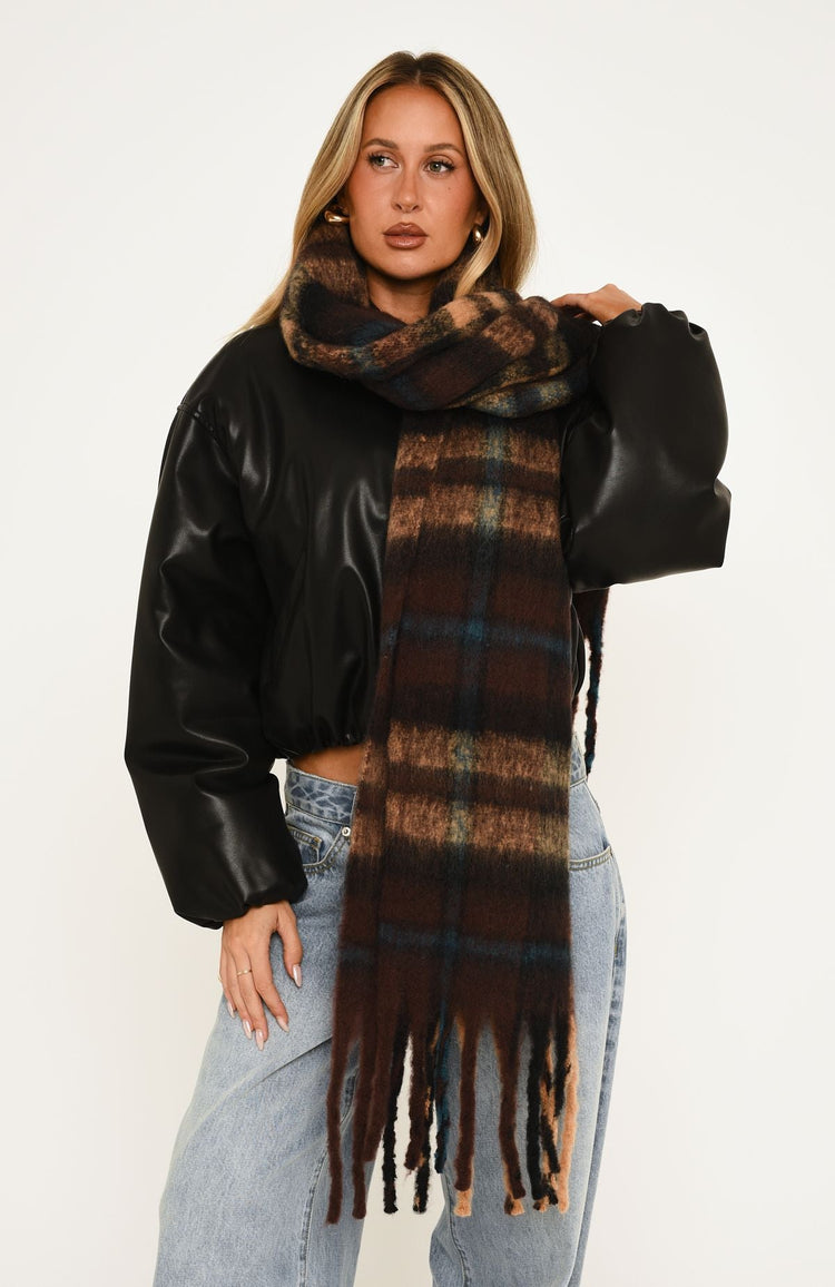 Archie Scarf Chocolate Plaid
