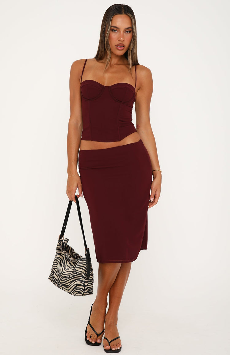 Be Simple Bustier Burgundy
