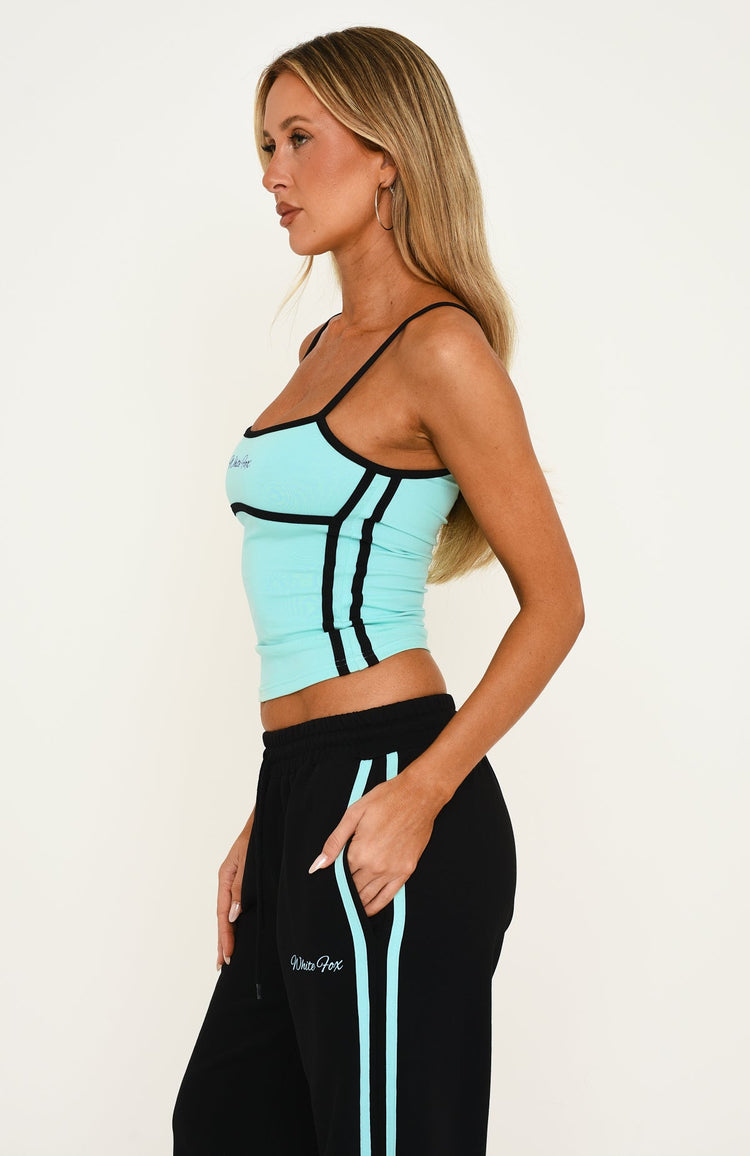 Breaking Your Heart Singlet Top Aqua