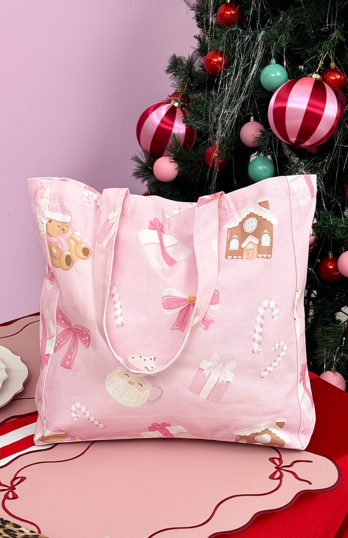 By The Tree Tote Bag Sugar Plum Pink