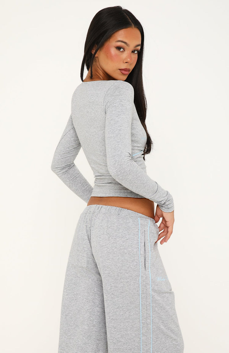 Can't Help The Feeling Long Sleeve Top Grey Marle