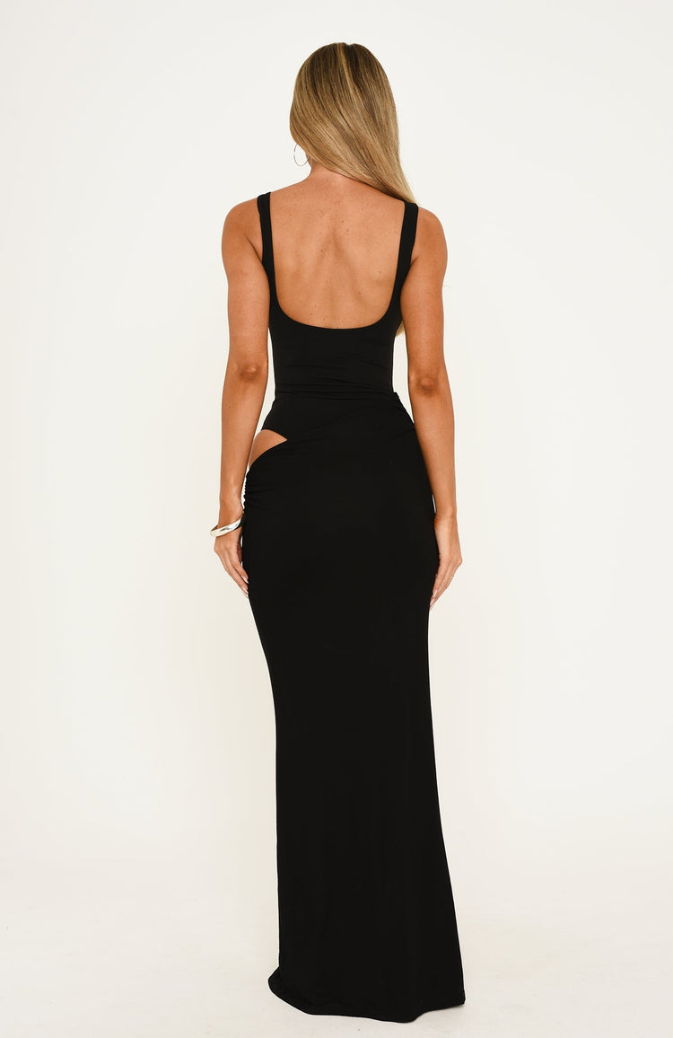 Catch My Smile Black Maxi Dress