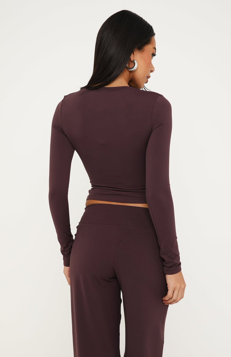 Core Strengths Long Sleeve Baby Tee Plum
