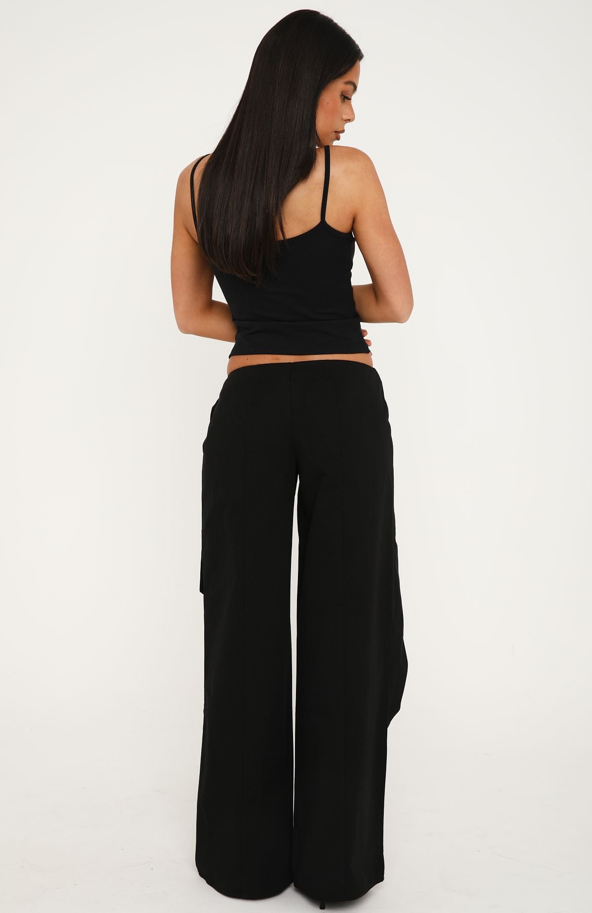 Suit Yourself Tailored Wide Leg Pants Black