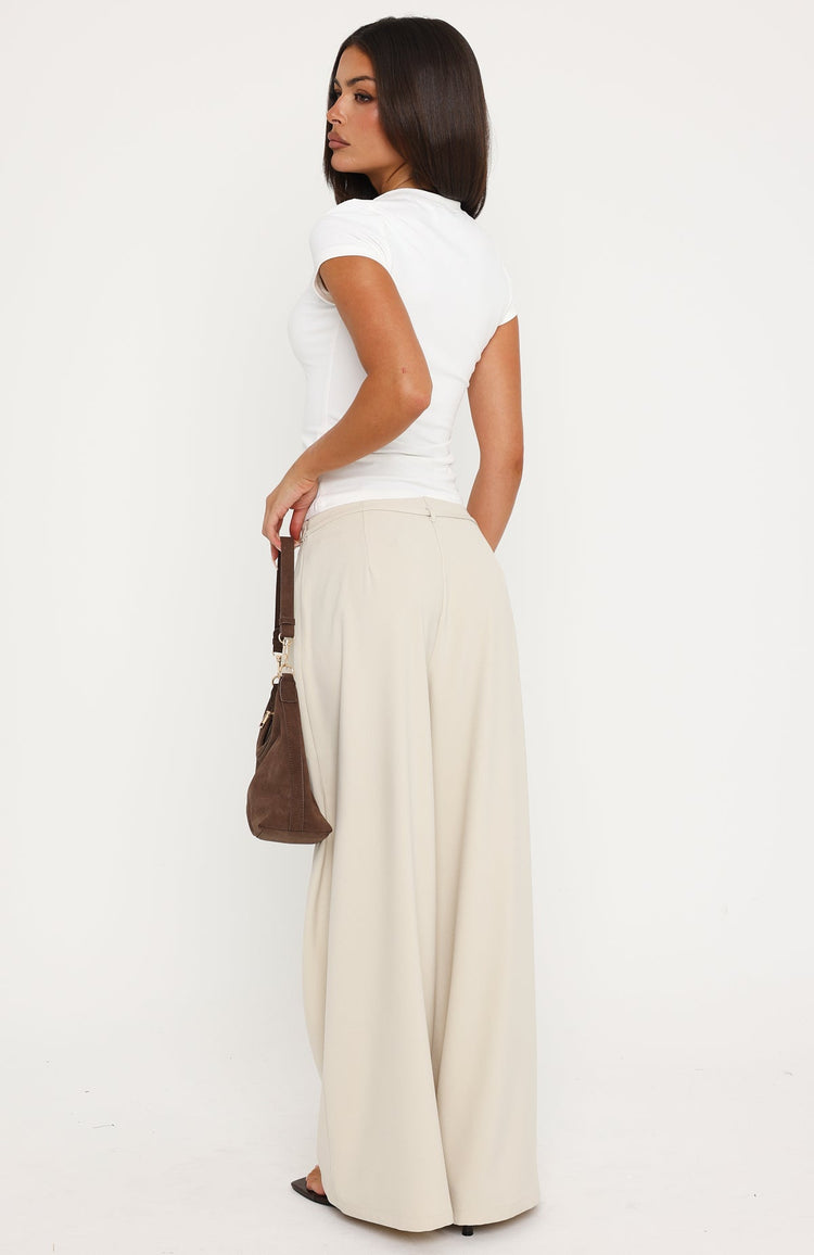 Embrace Change Tailored Wide Leg Pants Cream
