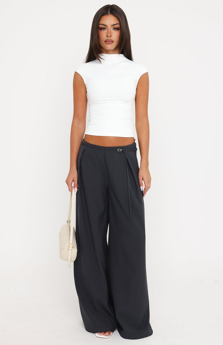 Embrace Change Tailored Wide Leg Pants Charcoal