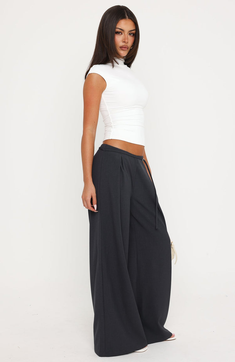 Embrace Change Tailored Wide Leg Pants Charcoal