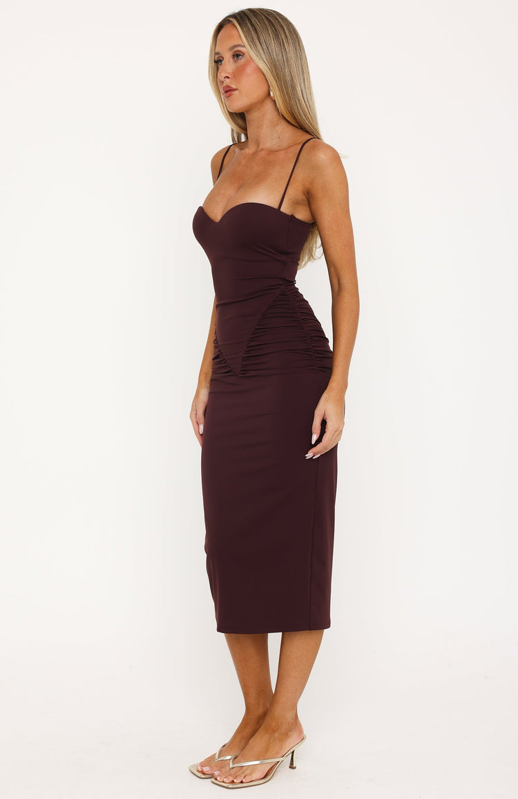 Emotional Love Midi Dress Dark Cherry