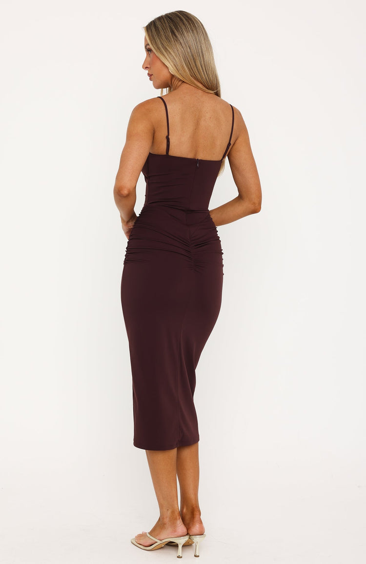 Emotional Love Midi Dress Dark Cherry