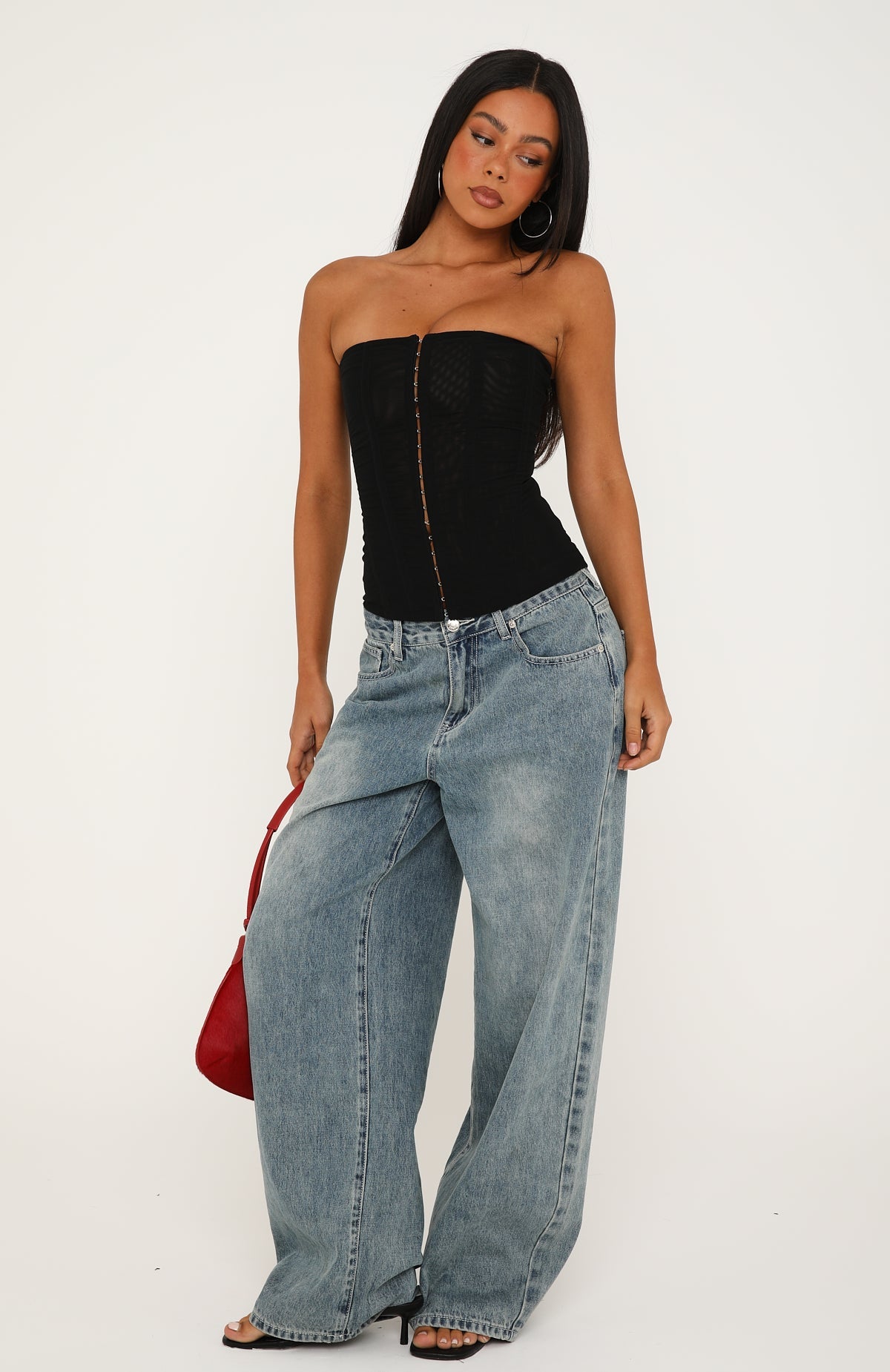 Feels Different Now Strapless Bustier Black