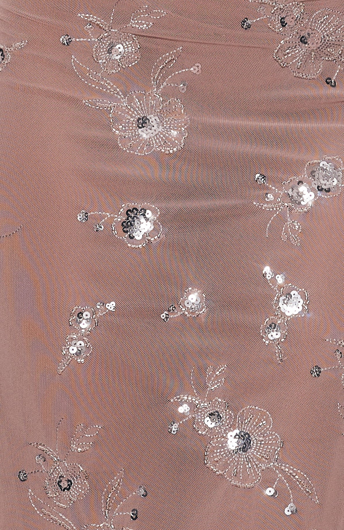 First Round Sequin Midi Skirt Mocha