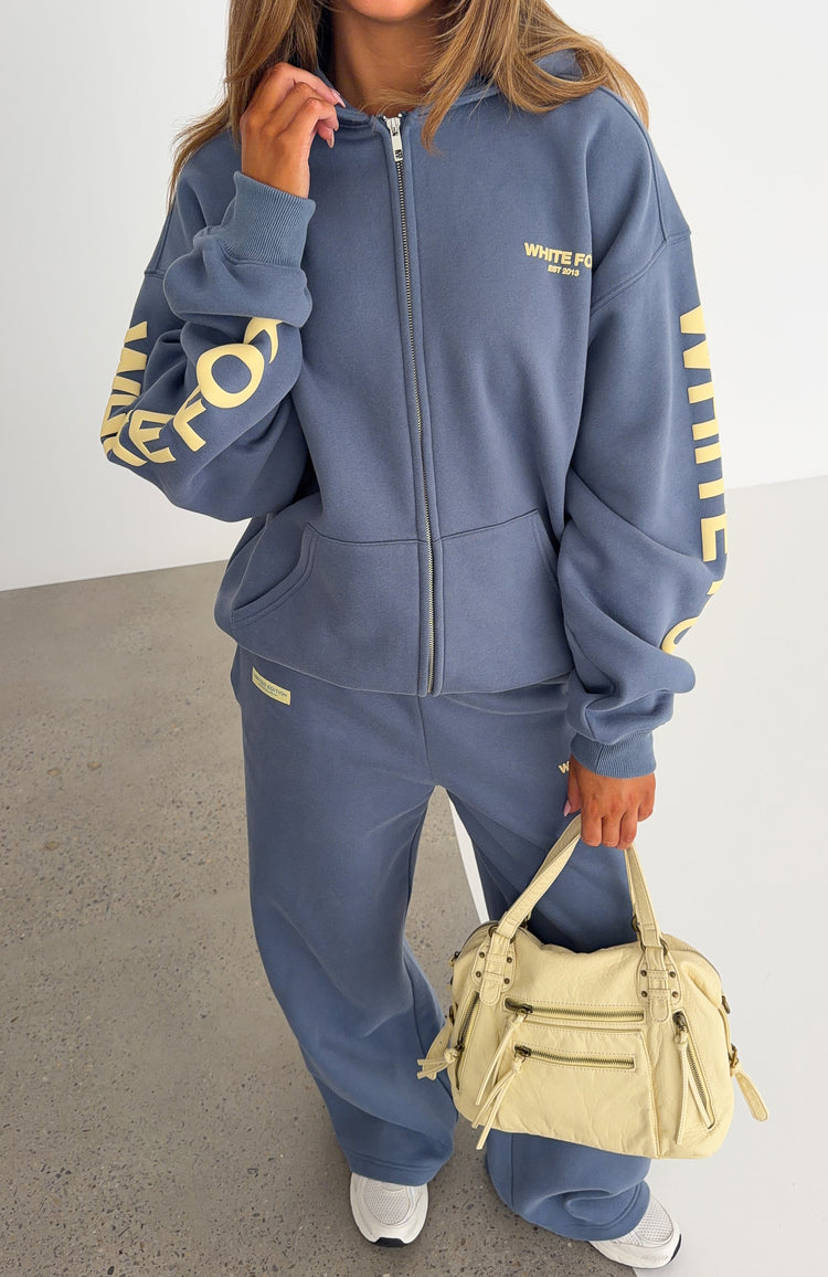 Higher Ground Zip Front Hoodie Ocean
