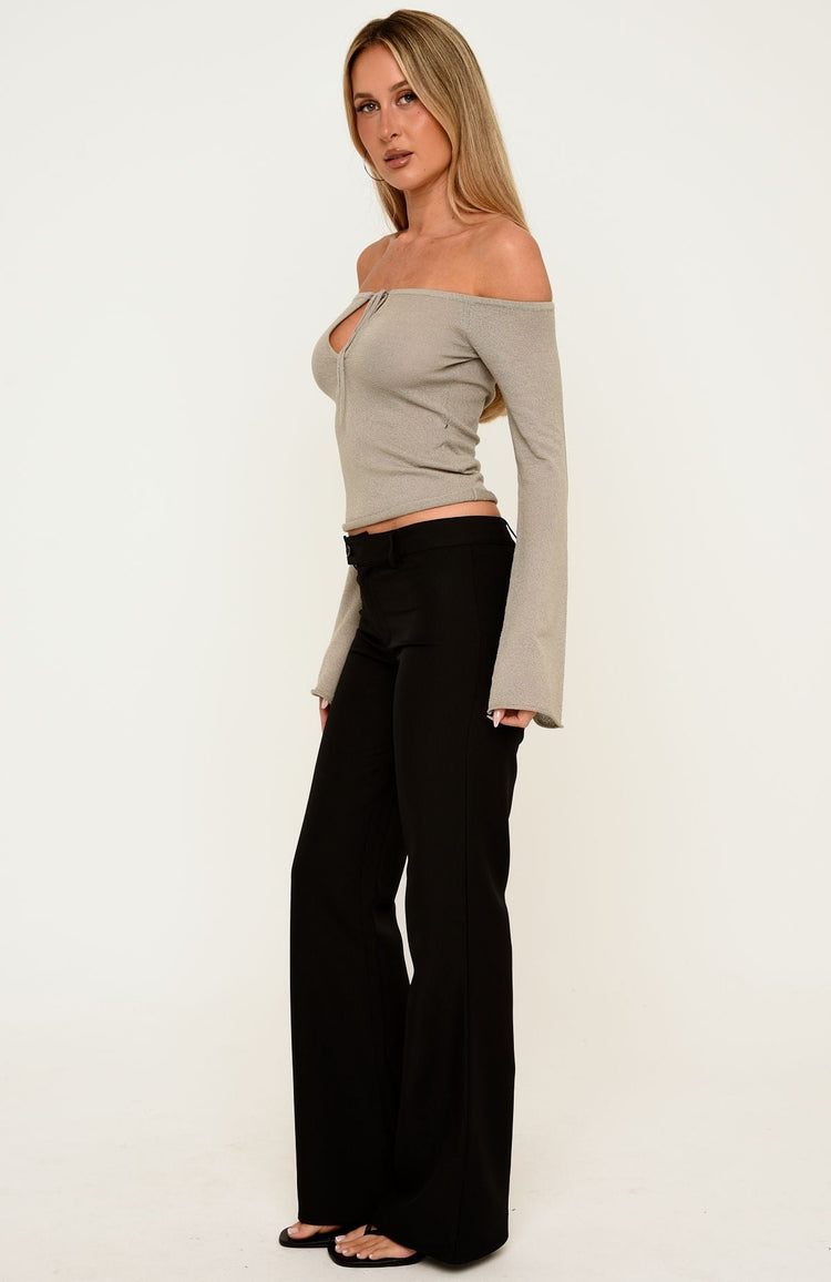 Not Trying Straight Leg Pants Black