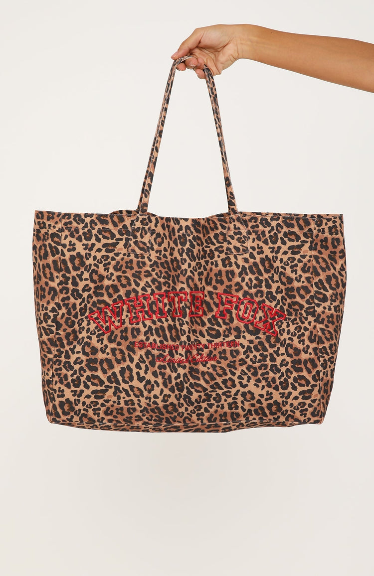 In Due Time Tote Bag Leopard