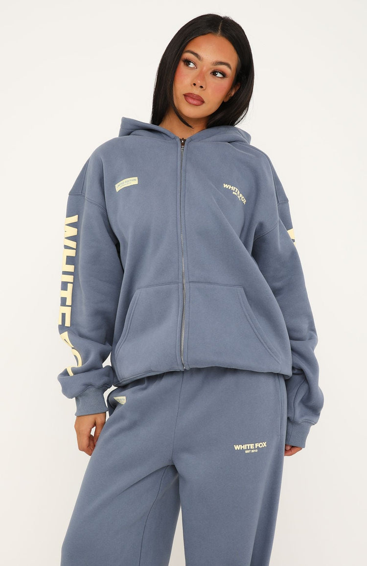 Higher Ground Zip Front Hoodie Ocean