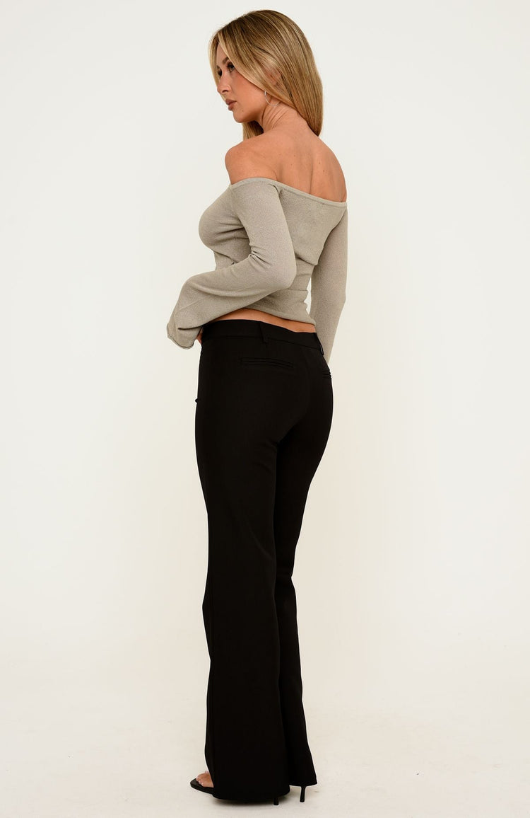 Not Trying Straight Leg Pants Black