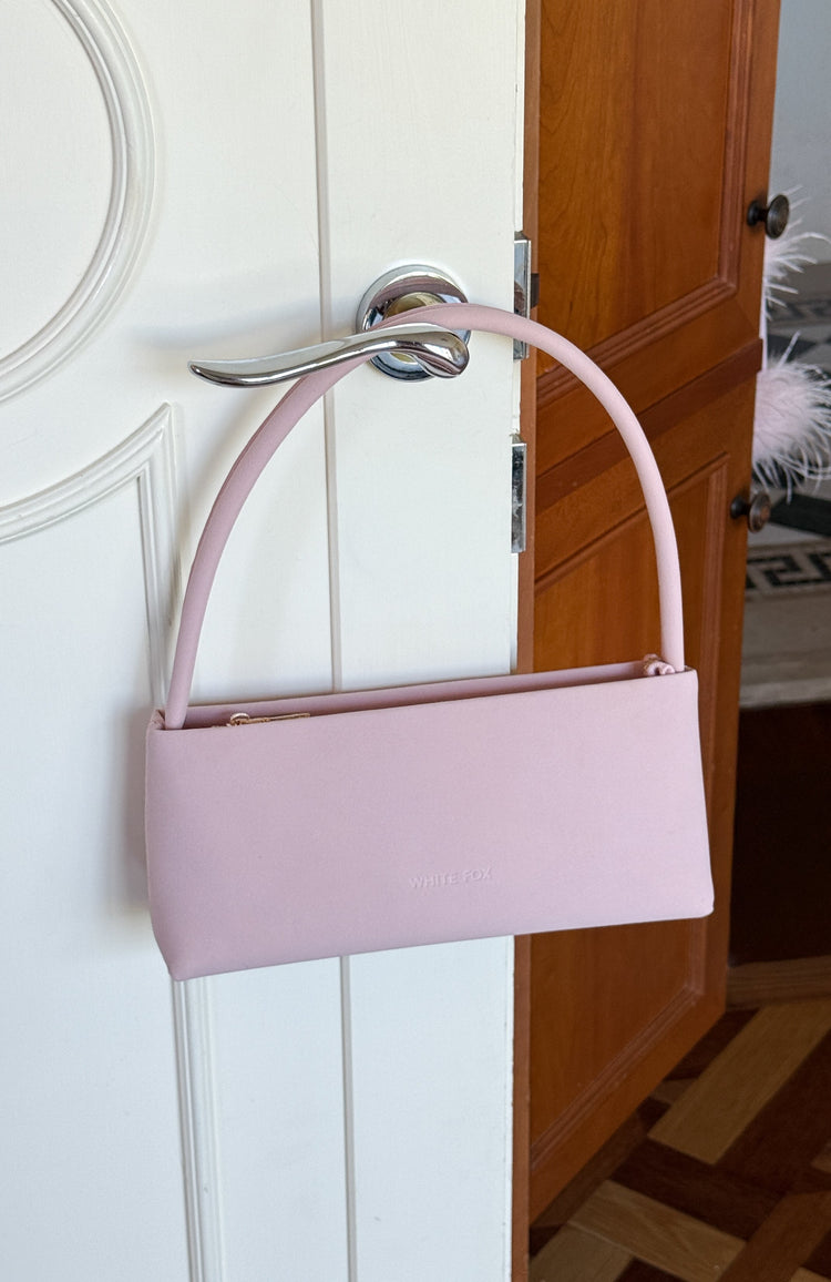 Karlo Shoulder Bag Baby Pink Faux Suede