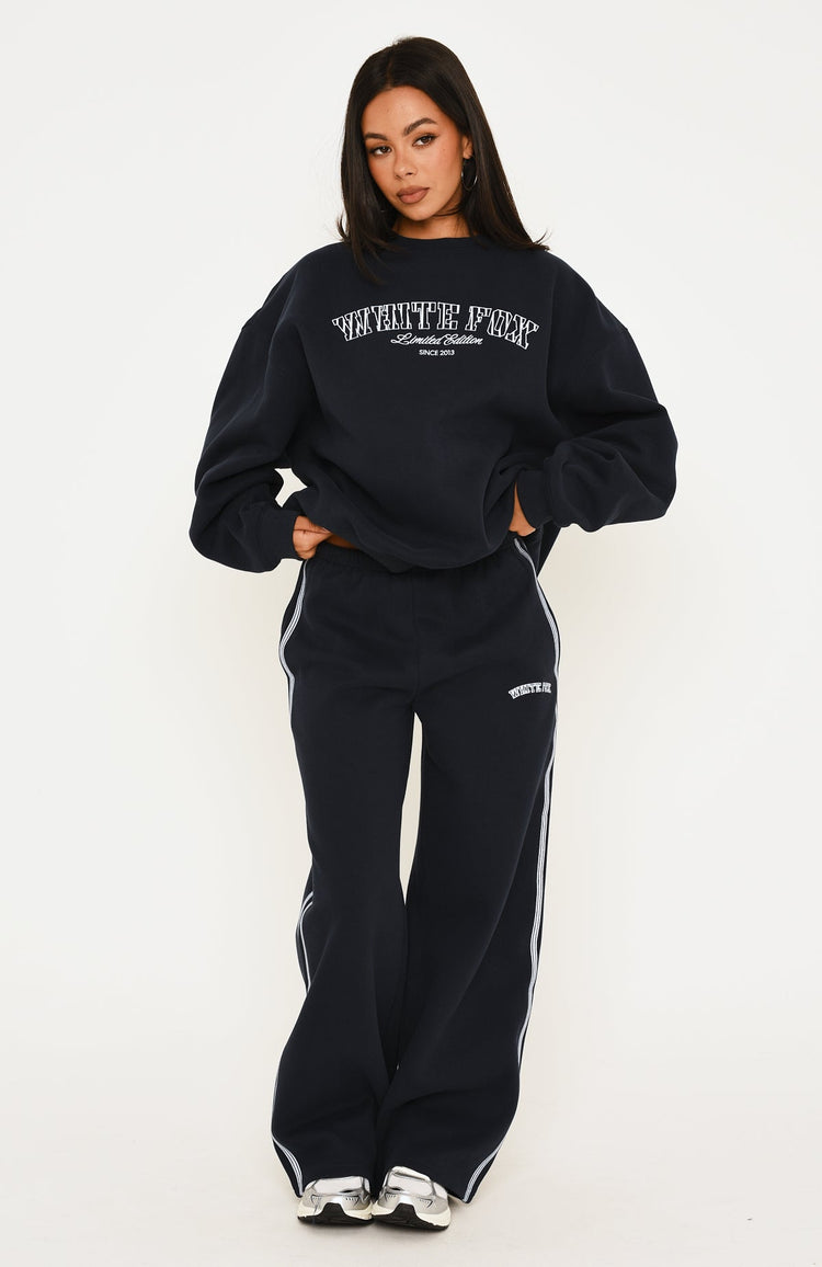 Keep Me Posted Oversized Sweater Navy