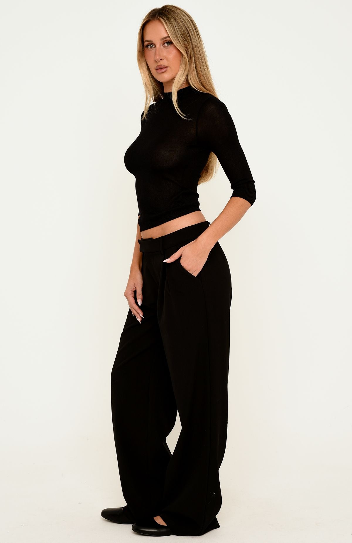 I Have No Notes Wide Leg Pants Black