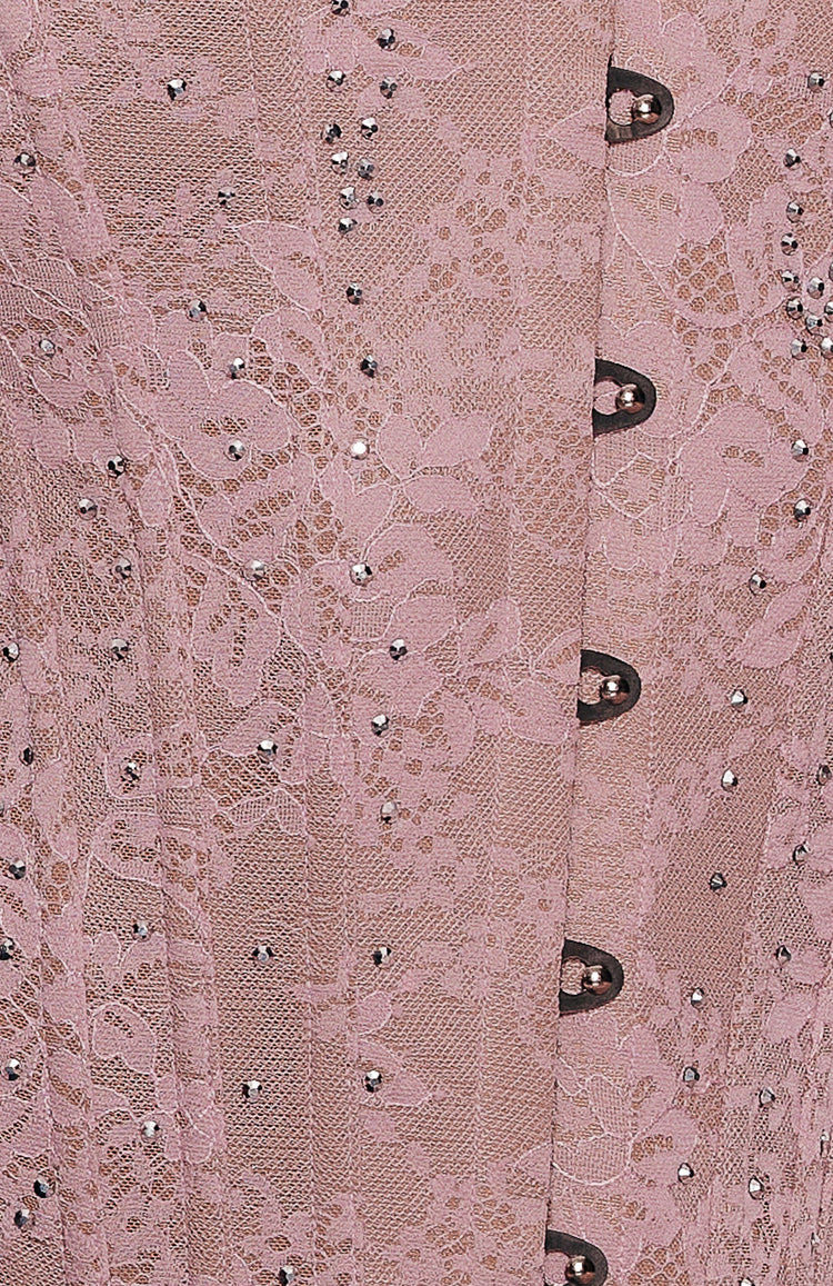Lane Strapless Embellished Bustier Baby Pink
