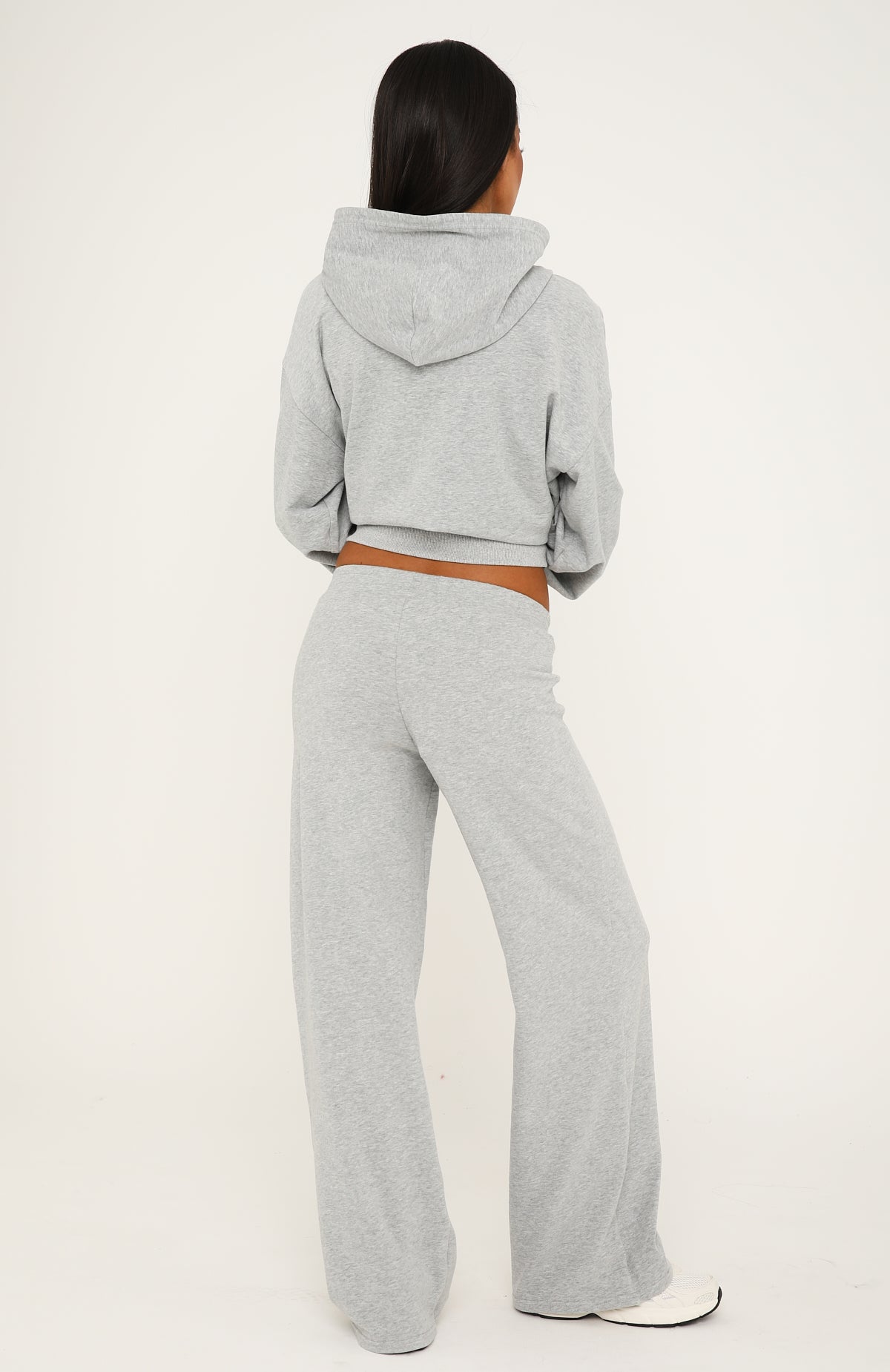 Looking Back Wide Leg Pants Grey Marle