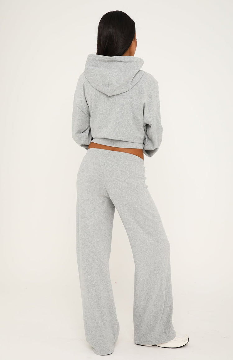 Looking Back Wide Leg Pants Grey Marle