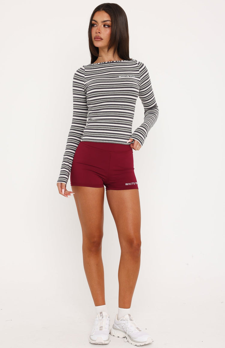 Love Me Soft Bike Shorts Burgundy