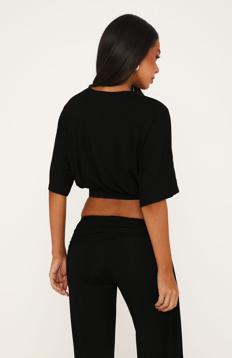 Love You Mean It Short Sleeve Top Black