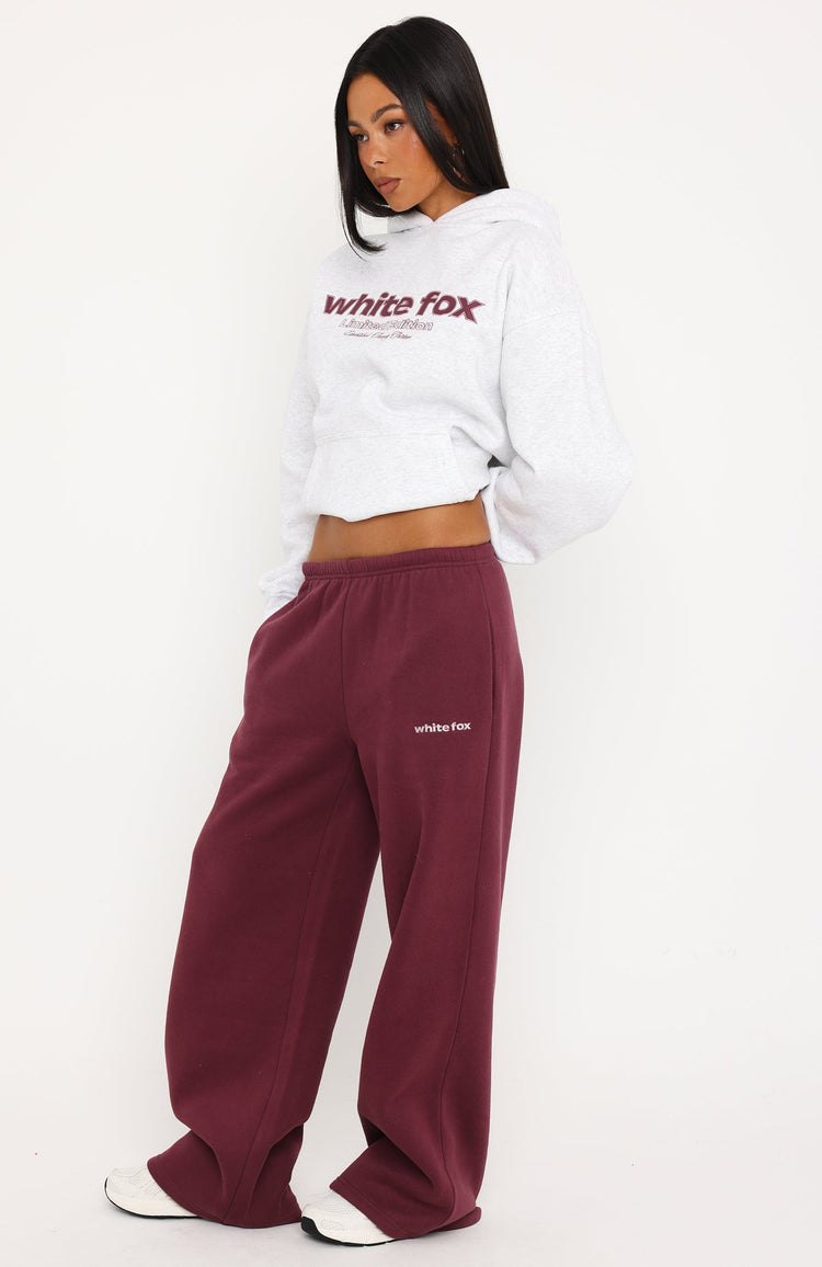 Made Up My Mind Wide Leg Sweatpants Burgundy