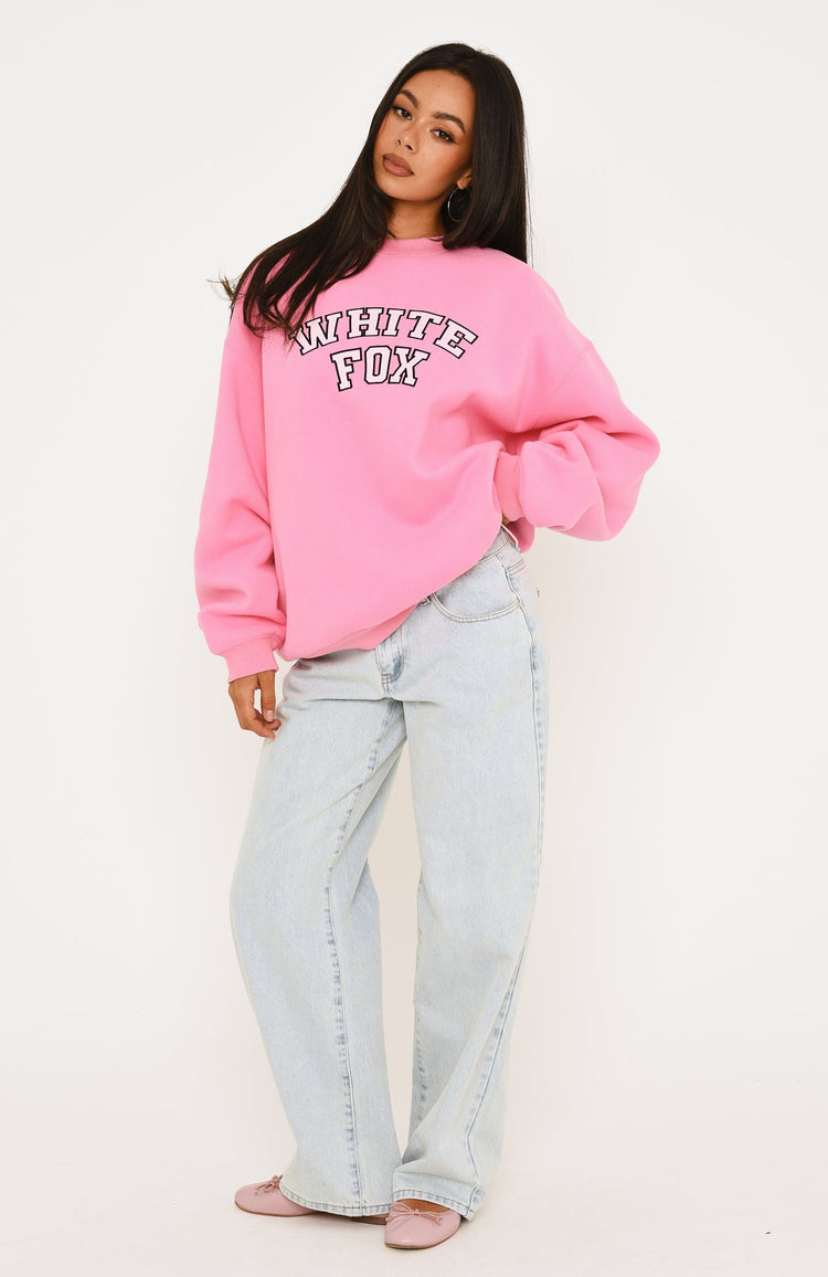 Major Upgrade Oversized Drop Shoulder Sweater Bubblegum