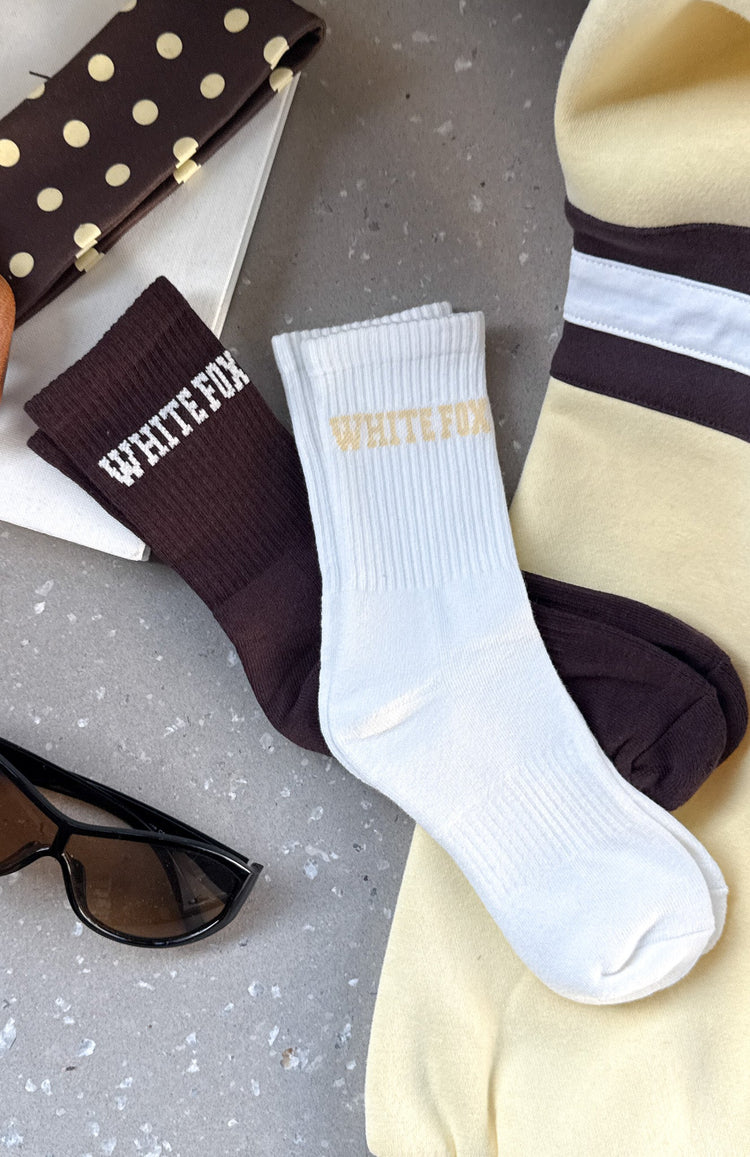 No Convincing Socks 2 Pack Chocolate/Cream