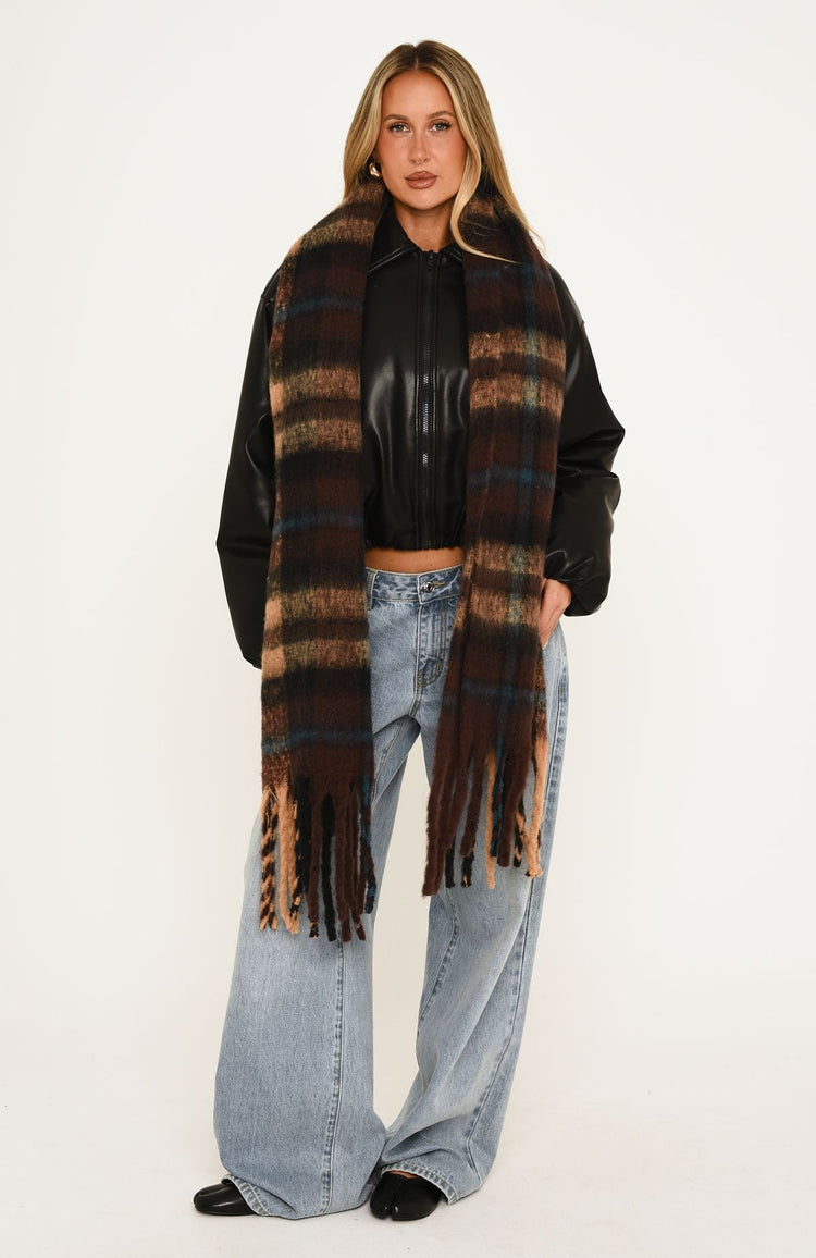 Archie Scarf Chocolate Plaid