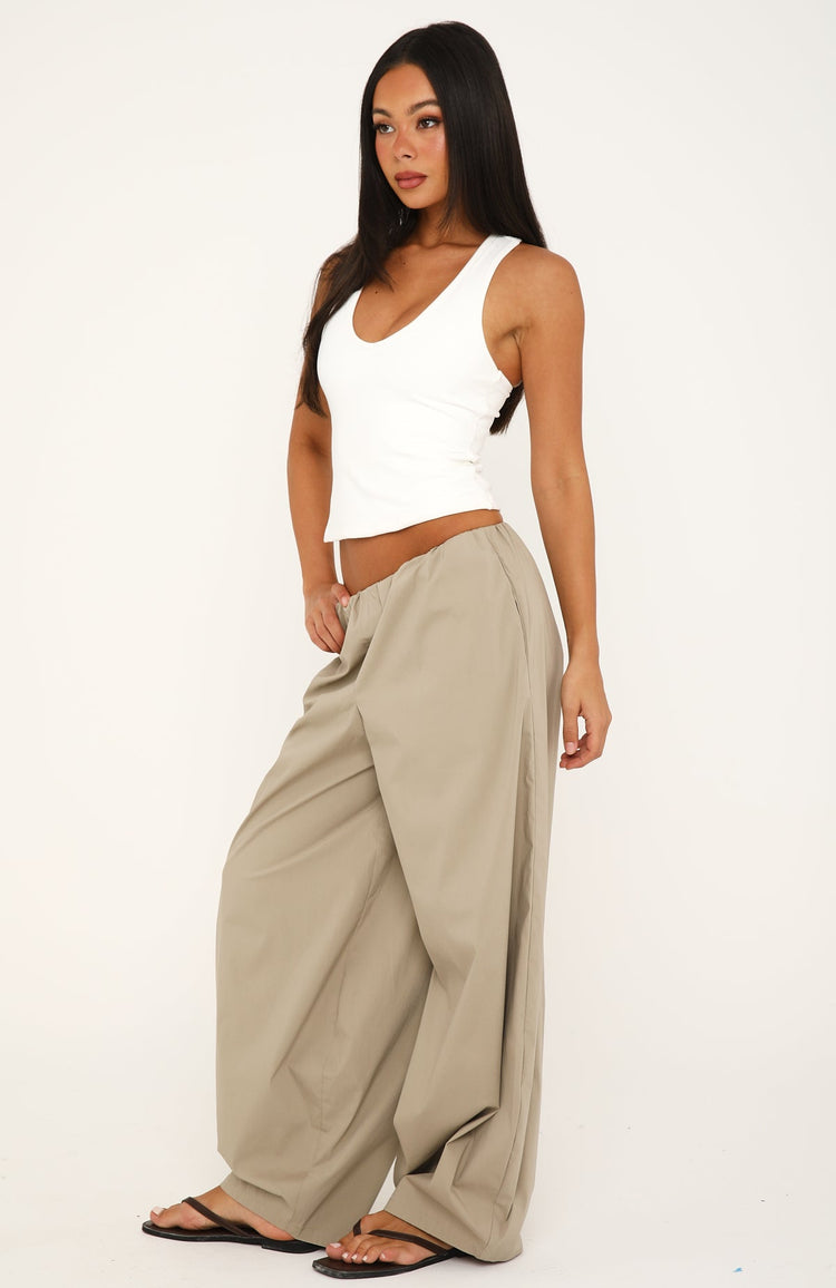 Off The Record Low Rise Cargo Pants Mushroom