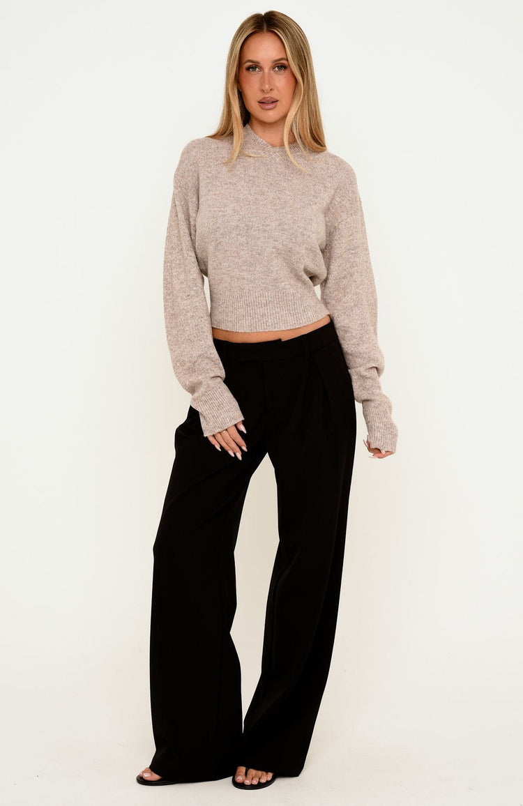 Oksana Knit Sweater Taupe Marle