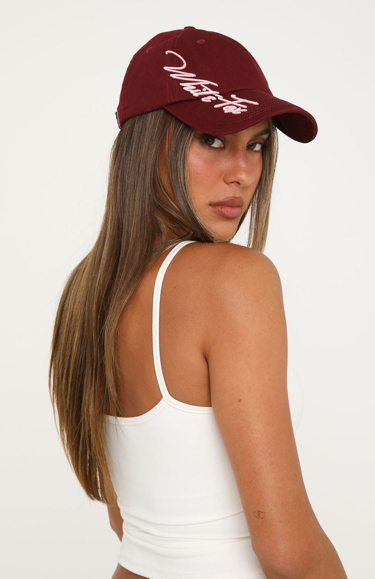 It Happens Slowly Cap Burgundy/Pink