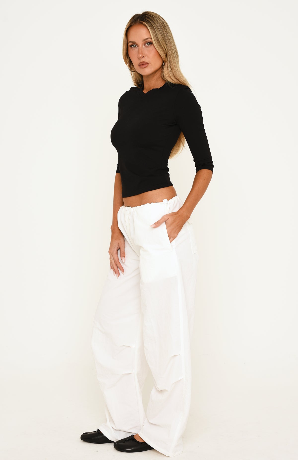 Right On Time Wide Leg Pants White