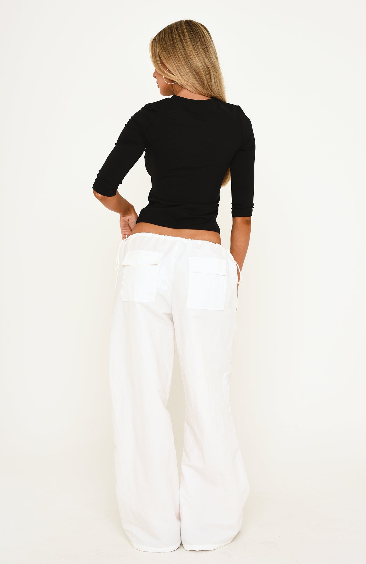 Right On Time Wide Leg Pants White