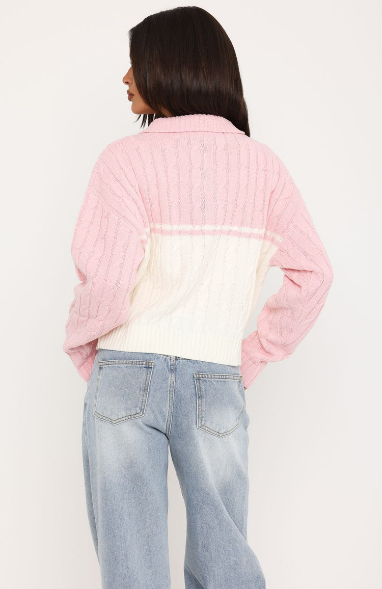 Winifred Knit Cardigan Strawberry Cream