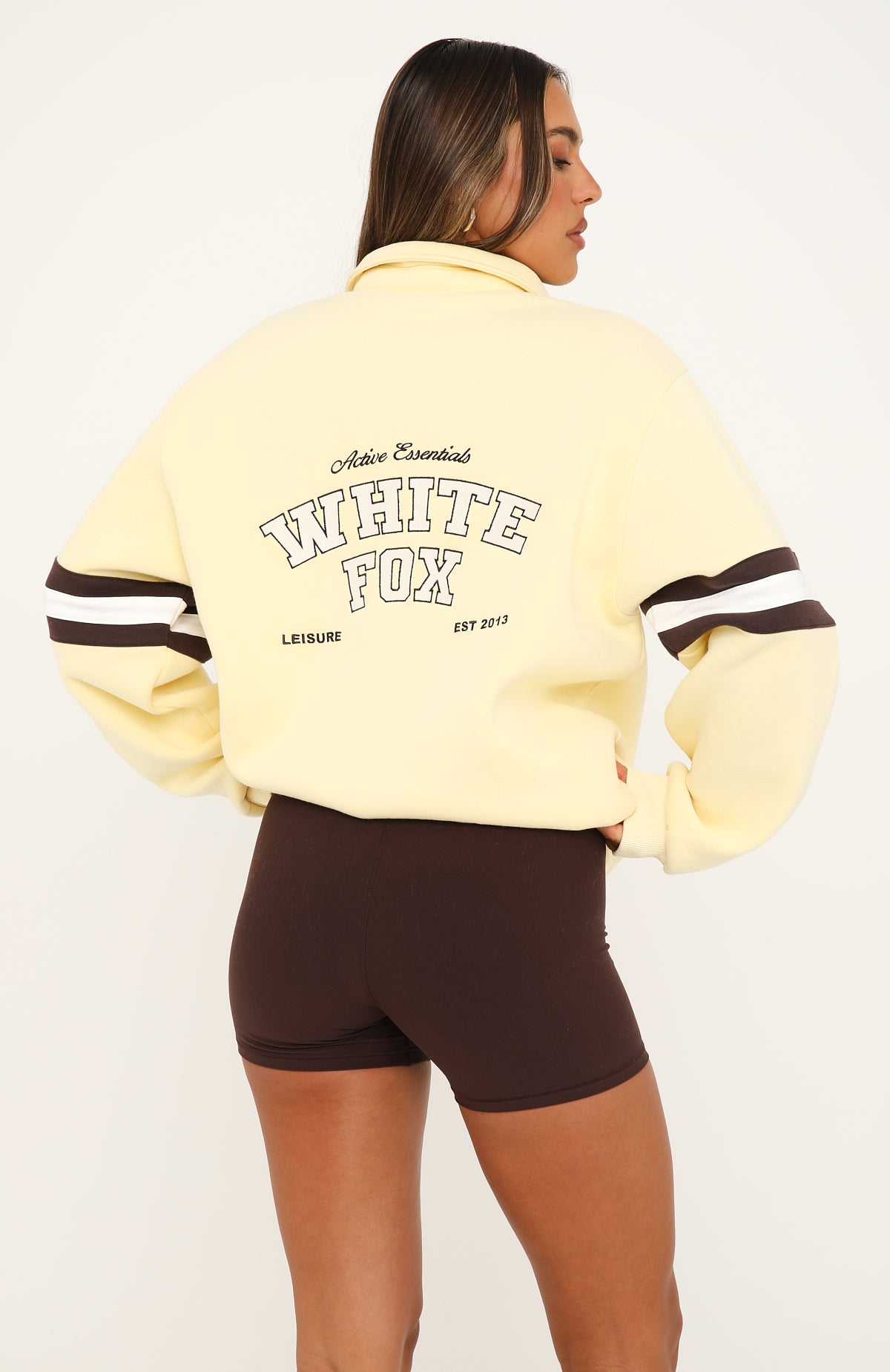 Small Wins Oversized Henley Sweater Banana