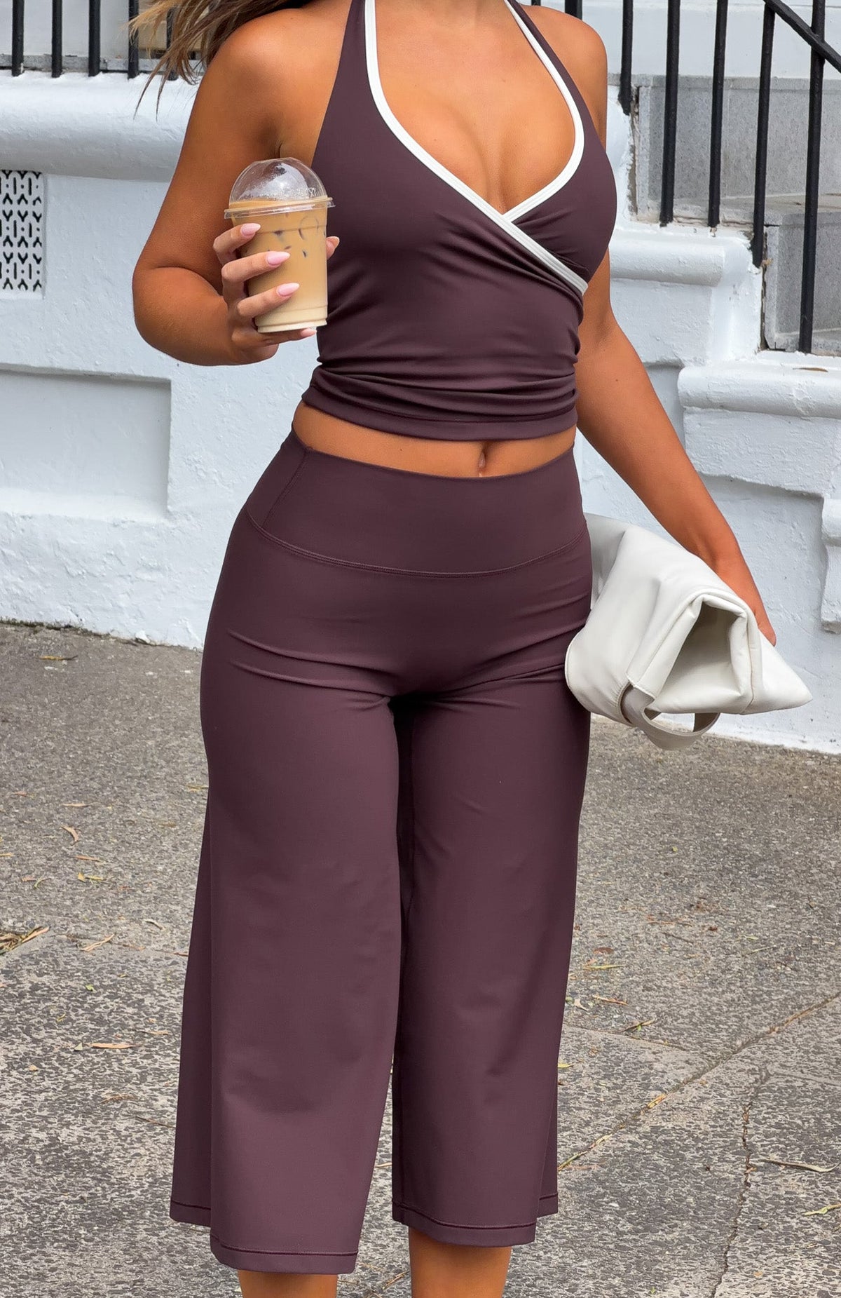 Sorelle Wide Leg Capri Dark Chocolate