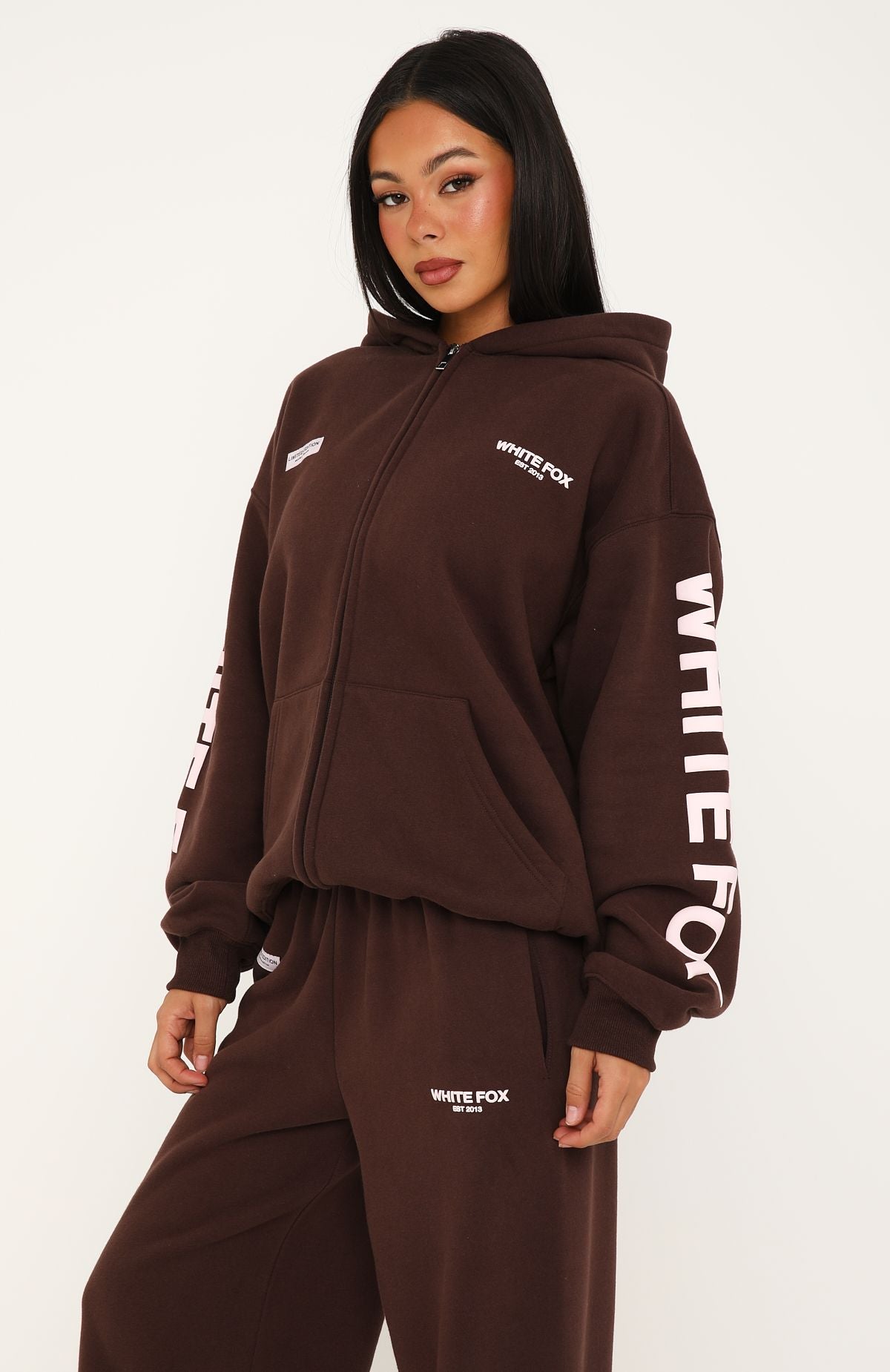 Higher Ground Zip Front Hoodie Chocolate