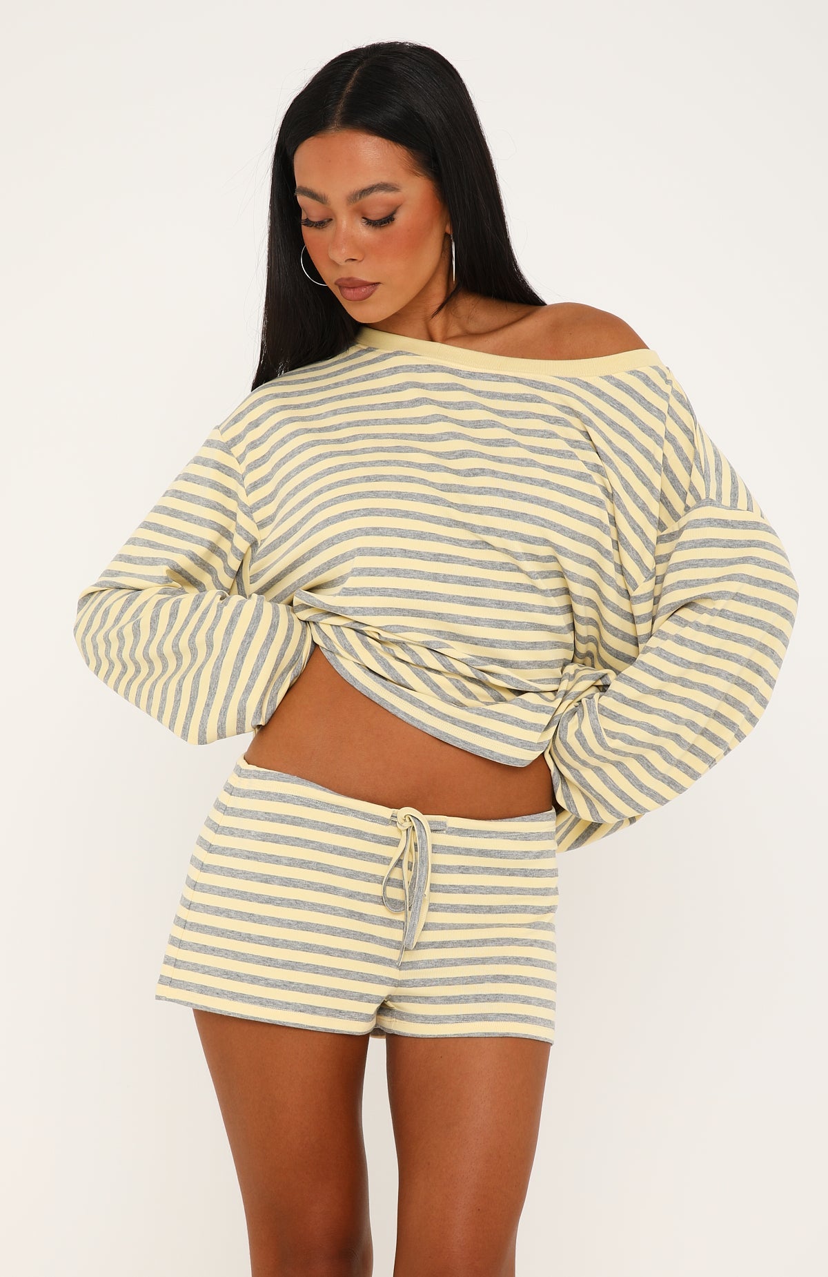Touchdown Relaxed Shorts Lemon/Grey Marle