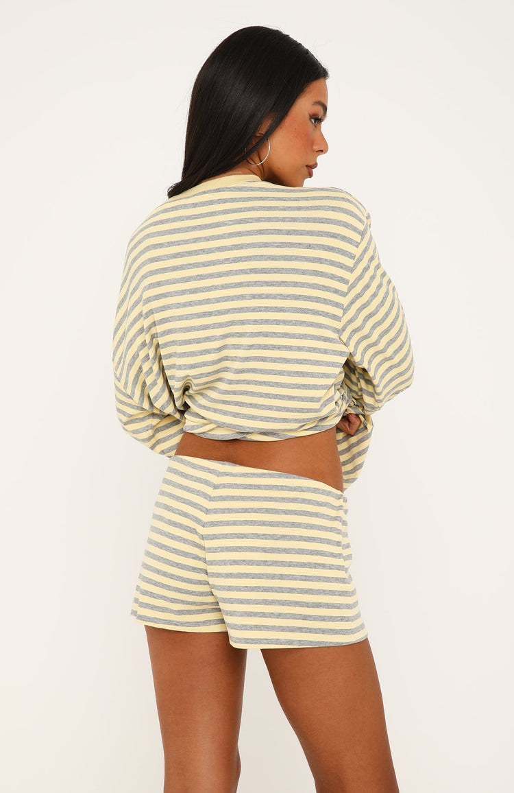 Touchdown Relaxed Shorts Lemon/Grey Marle