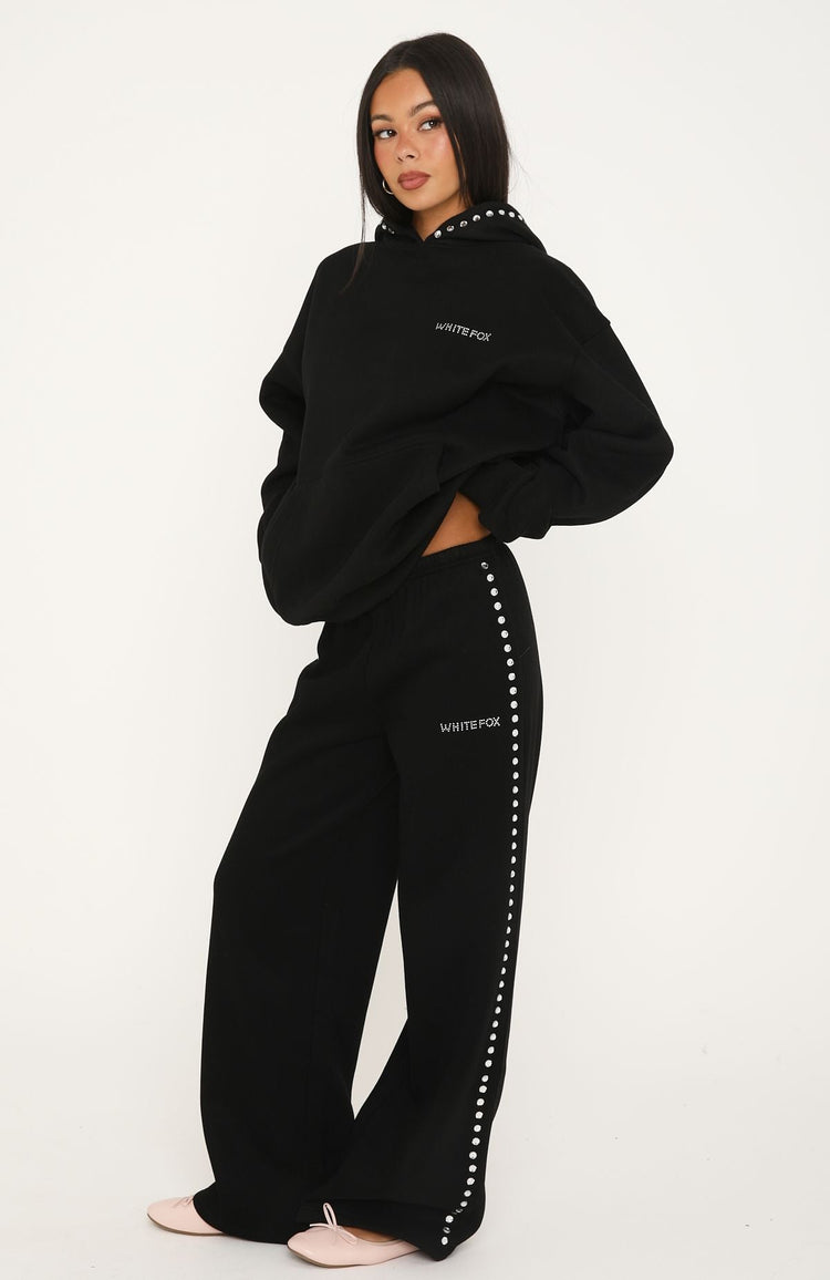 Shining Moment Wide Leg Sweatpants Black