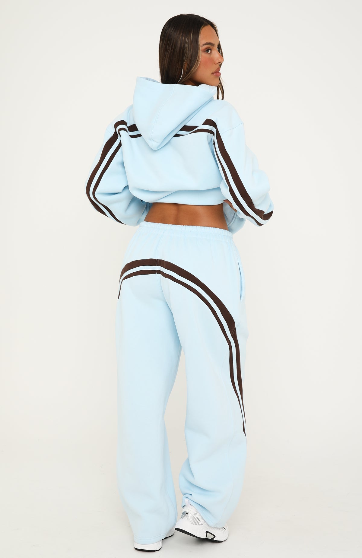 We Both Know Barrel Leg Sweatpants Baby Blue
