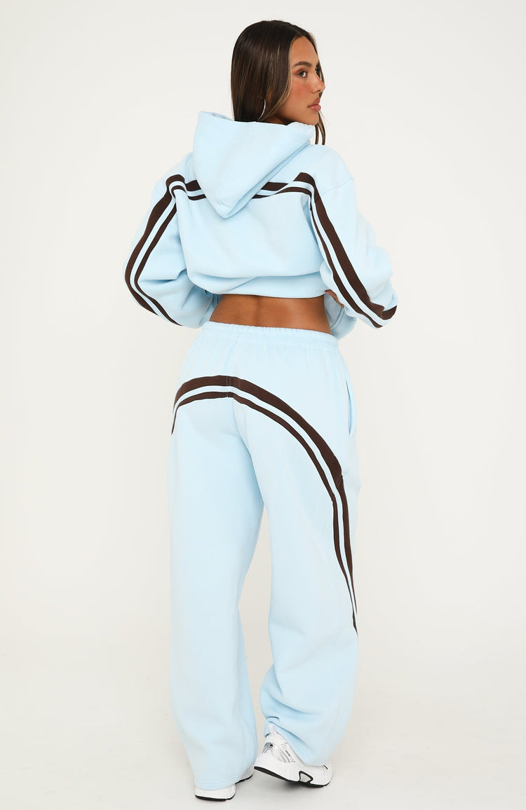We Both Know Barrel Leg Sweatpants Baby Blue