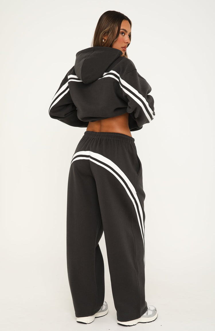 We Both Know Barrel Leg Sweatpants Charcoal