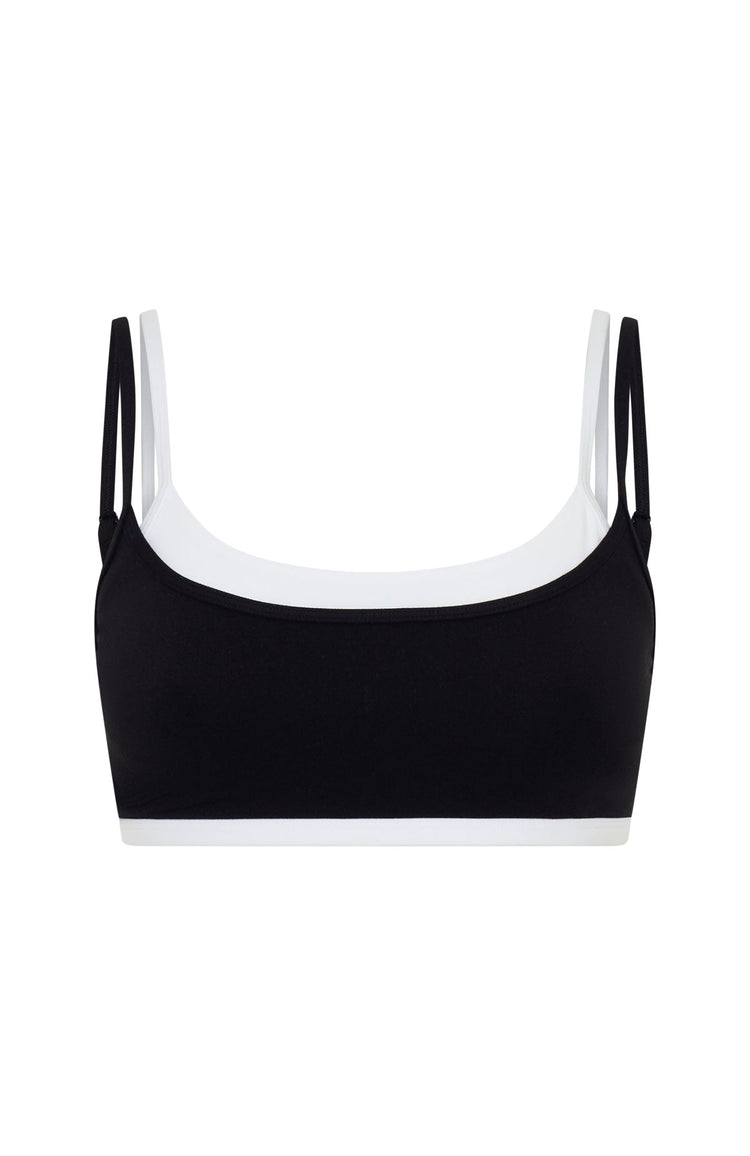 All The Glory Sports Bra Black/White