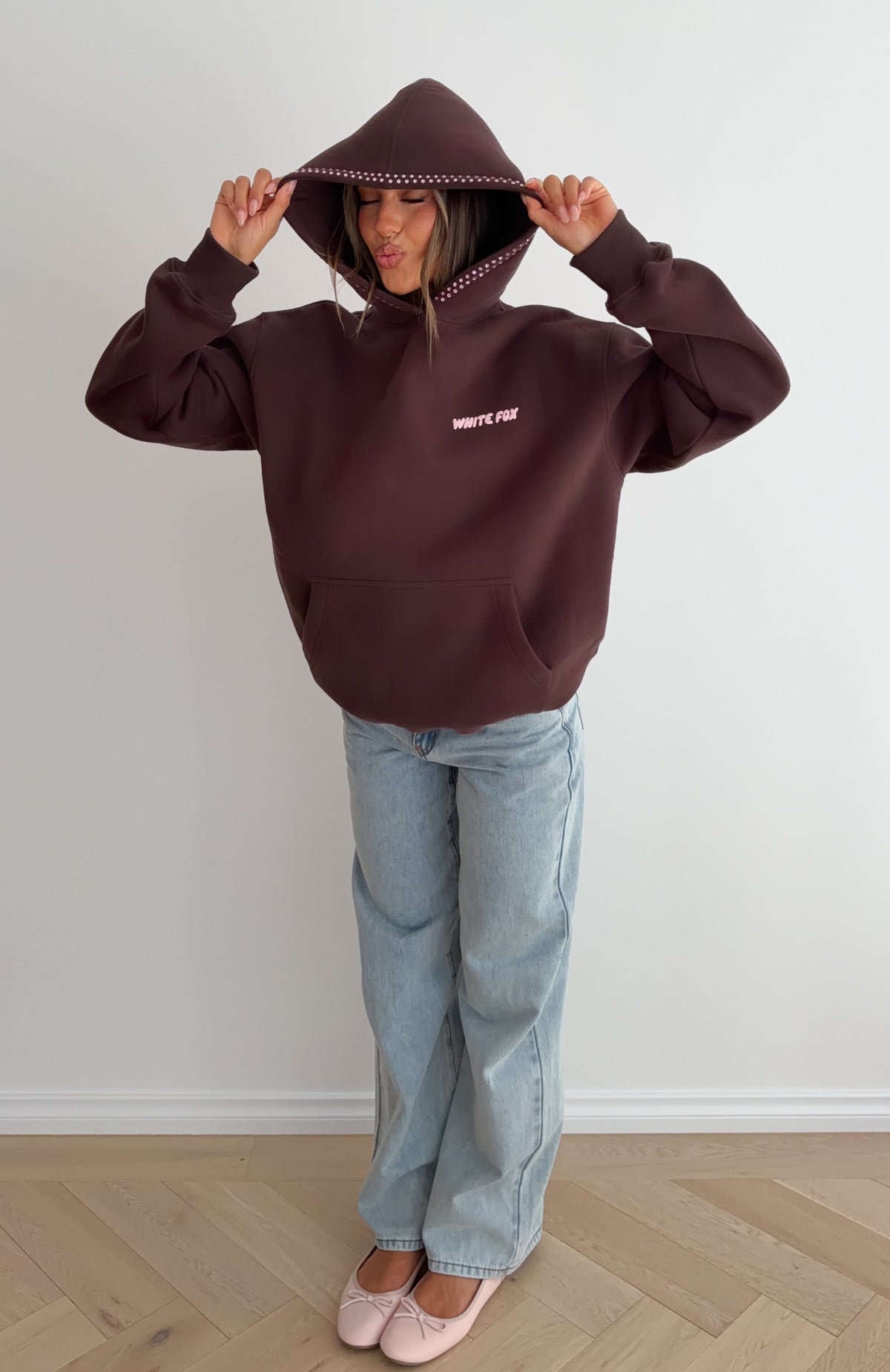 Vivid Light Oversized Hoodie Chocolate