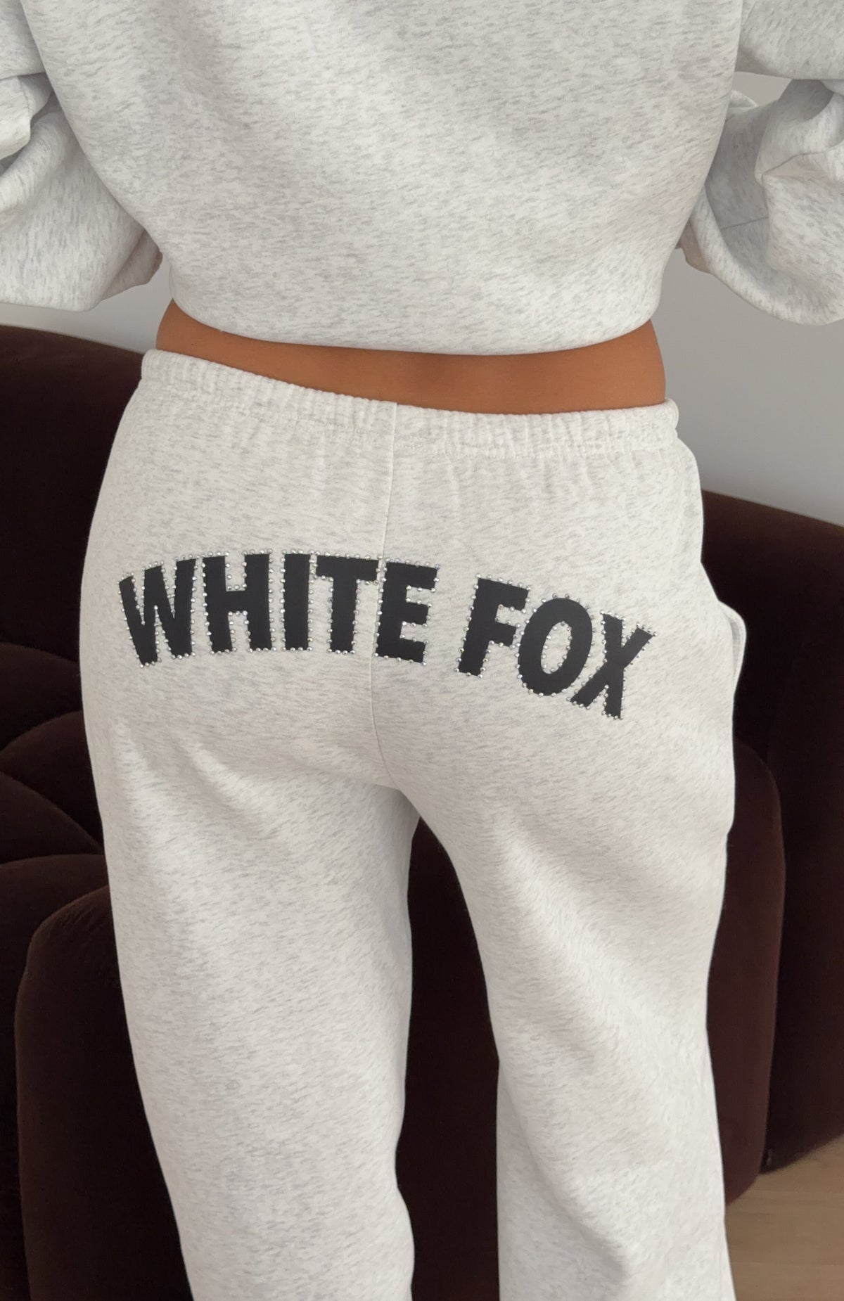 Anything For Love Wide Leg Sweatpants Grey Marle